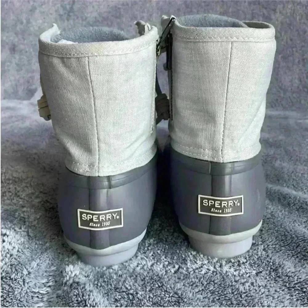 Sperry Saltwater Duck Booties in Grey Size 7 NIB